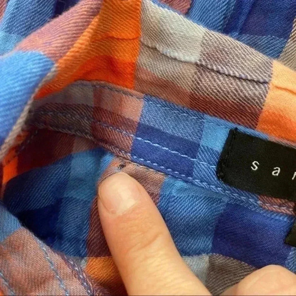 Sanctuary Anthro Plaid  Flannel Button Down - Picture 7 of 16